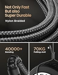 AINOPE Right Angle USB Type C Cable [3-Pack