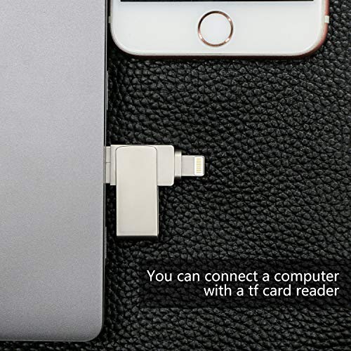 USB Drive 128GB USB Memory Stick iOS Flash Drives for iPhone Photo Stick External Drive Sunswan Compatible iPhone iPad iOS MacBook and Computer (Silver128G-XY) - Thumbnail 6