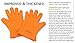 OriDecor Improved Thickened Silicone Gloves [ 1 PAIR Food Grade Heat Resistant BBQ Silicone Gloves with Non Slip Rubber for Grill Cooking Baking Barbecue Potholder, Orange Color