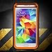 Galaxy S5 Case, ToughBox [Armor Series] [Shock Proof] [Black | Orange] for Samsung Galaxy S5 Case [Built in Screen Protector] [With Holster & Belt Clip] [Fits OtterBox Defender Series Belt Clip]