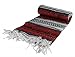 Authentic Mexican Falsa Blanket (Burgandy)