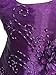 Little Girls Embroidered Beaded Flower Girl Birthday Party Dress with Petticoat Purple 4t-5t