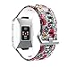 Allbingo Fitbit Ionic Accessory Bands, Manly Case Women Cute Strap Rugged Pro G-shock Like Protective Wristband for Fitbit Ionic Smartwatch (Colorful World/Silver, Small 5.5