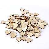 50pcs Blank Heart Embellishments for DIY Crafts 40mm