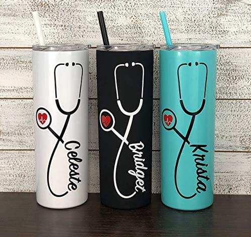 Amazon.com: 20 oz Nurse's Personalized Stainless Steel Tumbler with