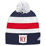 New York Rangers 2018 Winter Classic Cuffed Pom Knit Players Adidas Hat