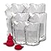 Cocktail Caddy Cruise Liquor Bag Kit For Alcohol - Concealable and Reusable Heavy Duty Flasks (2 x 32 Oz, 2 x 16 Oz, 2 x 8 Oz)