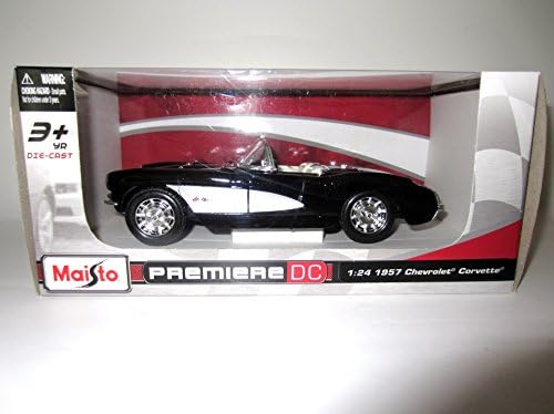 Maisto Premiere DC - Die Cast 1:24 Scale Black 1957 Chevrolet Corvette
