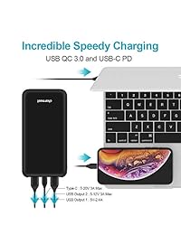 Cargador portátil USB C de 1000 mAh, 45 W PD, carga rápida, 3 baterías, compatible con ordenadores portátiles USB C, MacBook Pro Type C, iPad Pro MacBook Air, Nintendo Switch, iPhone, Nexus, Galaxy S8, Pixel 2