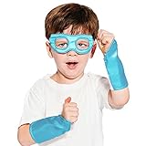 Light Blue Superhero Eye Mask and Powerbands - Kids