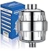 Cropal 8-Stage Shower Filter with Replaceable Filter Cartridge, Work with any Shower Head and Handheld Shower, Removing Chlorine, Heavy Metals and sulfur odor from Water - Chrome
