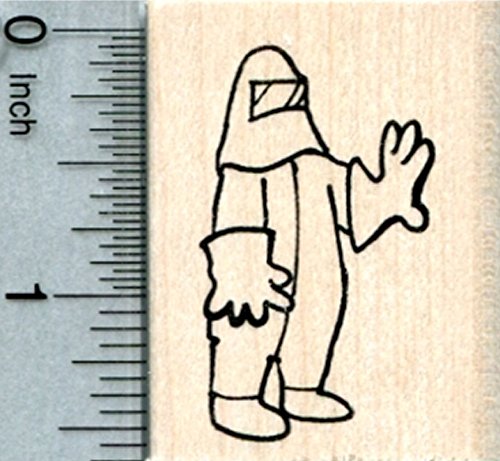 Hazmat Suit Rubber Stamp, Science Series