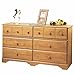 South Shore Little Treasures 6-Drawer Double Dresser-Country Pine