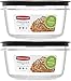 Rubbermaid 5-Cup New Premier Food Storage Container, Pack of 2 Containers