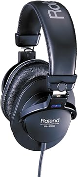 Roland RH-200 Stereo Monitor Headphones Black Closed Dynamic 3.4m Cable