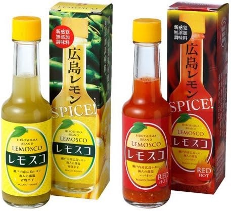 Amazon レモスコ 2本 レモスコred 2本 合計4本セット 広島産レモン使用のご当地調味料 レモスコ ホットソース チリソース 通販