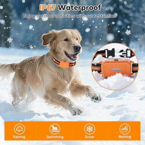 Dog Shock Collar with Light 2 Pack (5–150Lbs), 4400FT Waterproof 2 Dog Training Collar with Remote Control 5 Training Modes Rechargeable Electric Dog Collar, E Collars for Small Medium Large Dogs