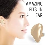Wireless Earbud yoyomax Bluetooth Headset [Invisible] Headphone Earbud with Mic for Running Sports [Noise Cancelling] iPhone 6s Samsung S6 S5 Note4 Motor LG HTC Phones - Best Earpiece [Beige]