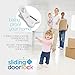 Child Safety Locks for Cabinets and Drawers, Sliding Door Lock, Easy-to-Install Cabinet Locks for Babies, Baby Cabinet Safety Latches, Set of 4, White - Ashtonbee