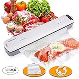 Crenova Vacuum Sealer Food Savers Machine + 10 pcs Vacuum Bags