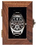 COSISO Single Walnut Wooden Watch Gift Box Vintage