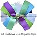 5 Inch Large Boutique Bows Clips for Girls Pigtail Grosgrain Feather Hairbows
