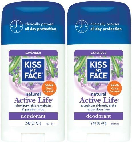 Kiss My Face Aluminum &amp; Paraben Free Active Life Deodorant Stick-Lavender-2.48 oz, 2 pk by Quidsi