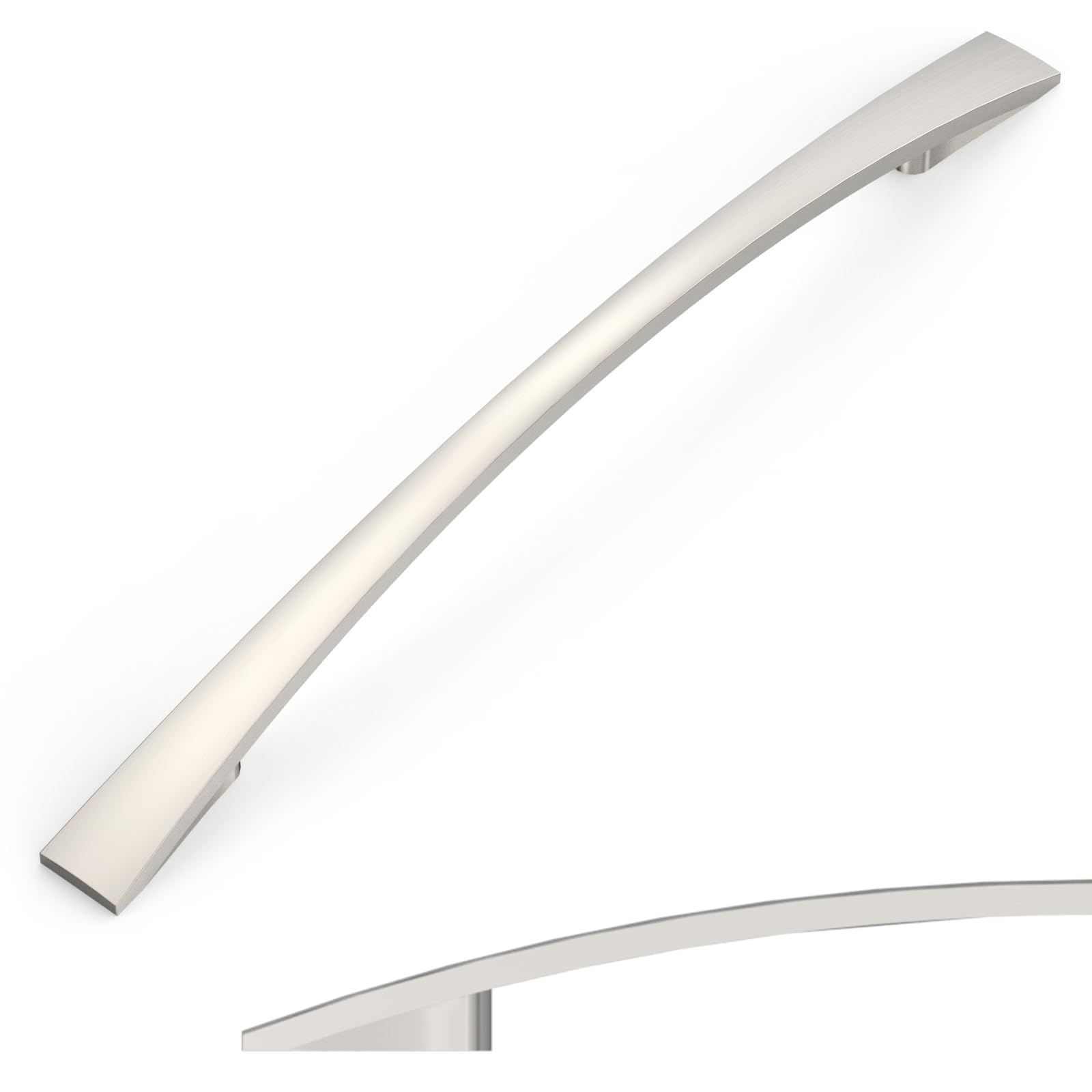 Amerdeco 10 Pack Brushed Satin Nickel Cabinet Pulls 6.3 Inch(160mm) Hole Centers Kitchen Cabinet Handles Solid Zinc Alloy Cabinet Hardware Drawer Pulls AM010