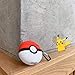 Poke Ball Pikachu AirPods Pro Case Protective Soft Silicone Shockproof Cover for Airpod Pro Compatible Airpods Pro Charging Cases, Keychain Bag Pendant Decor Gift Toy (Poke Ball)