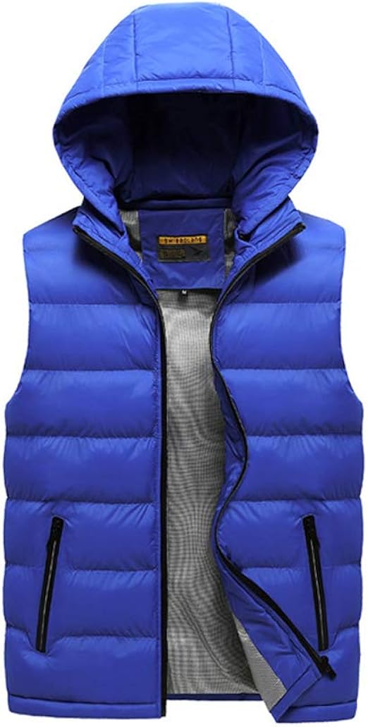 Capuche Amovible Gilet Capuche Homme Sans Manche Gilet Matelassé