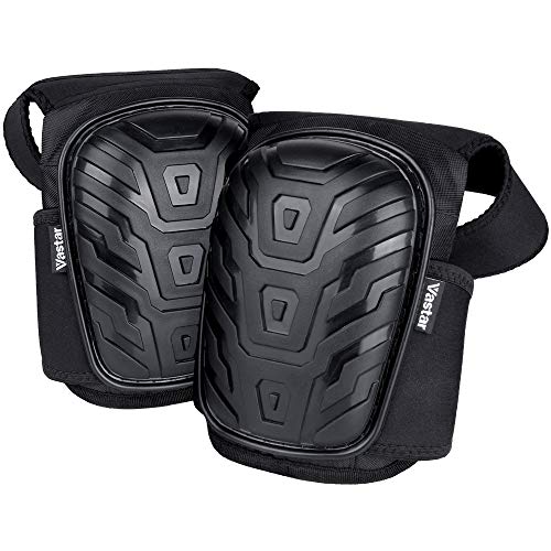 Vastar Professional Knee Pads - Kneepads Padded Heavy Duty Foam with Gel Cushion and Adjustable Neoprene Straps Knee Pads Best for Work Indoor and Outdoor, Construction, Gardening, Flooring And More