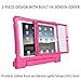 HDE Case for iPad Air 2 - Kids Shockproof Bumper Hard Cover Handle Stand with Built in Screen Protector for Apple iPad Air 2-2014 Release 2nd Generation (Hot Pink)