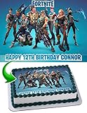 Fortnite Edible Image Cake Topper Personalized Icing Sugar Paper A4 Sheet Edible Frosting Photo Cake 1/4 ~ Best Quality Edible Image for cake