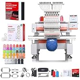 Poolin EOV 15-Needle Cap Embroidery Machine with Thread, Bobbins and 3mm Foam