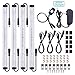 SUNWOW Motion Sensor LED Under Cabinet Lighting Kit - 4pcs Extendable Under Counter LED Light Bar for Gun Box, Locker, Closet, Shelf, Reception Desk, Kitchen, Show Case Lighting (White)