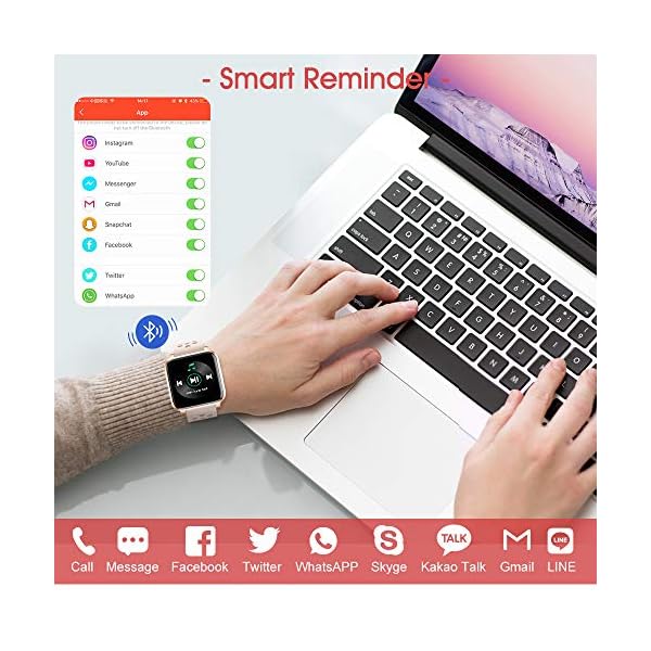 BYTTRON-Smartwatch-Women-13-Full-Touch-Screen-Fitness-Tracker-Watch-for-Women-Waterproof-with-Heart-Rate-Sleep-Monitor-Pedometer-Stopwatch-SMS-Call-Notification-Smart-Watch-for-Android-iPhone BYTTRON Smartwatch Women, 1.3" Full Touch Screen Fitness Tracker Watch for Women Waterproof with Heart Rate Sleep Monitor Pedometer Stopwatch SMS Call Notification Smart Watch for Android iPhone