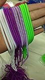 SET of 4 Spiral Cord Protectors for Cell Phone Charger Cables, Tablet Charger Cables and Earphone Cords (Purple/white) FREE SHIPPING!!!