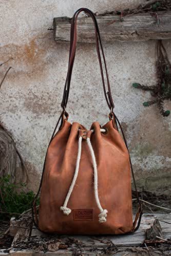 Mochila-bolso de cuero Colecccion Natura : Amazon.es: Productos Handmade