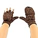 Men's Thinsulate 3M Thick Wool Knitted Half Mitten Suede Palm Gloves L/XL Brown