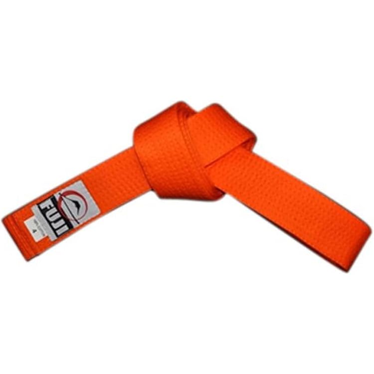 Ceinture Arts Martiaux Double Tour - 280 X 3,85 Cm - Couleurs Disponibles : Blanc, Noir, Jaune, Vert, Bleu, Orange, Violet, Marron - Pour Taekwondo, Karaté, MMA - 7