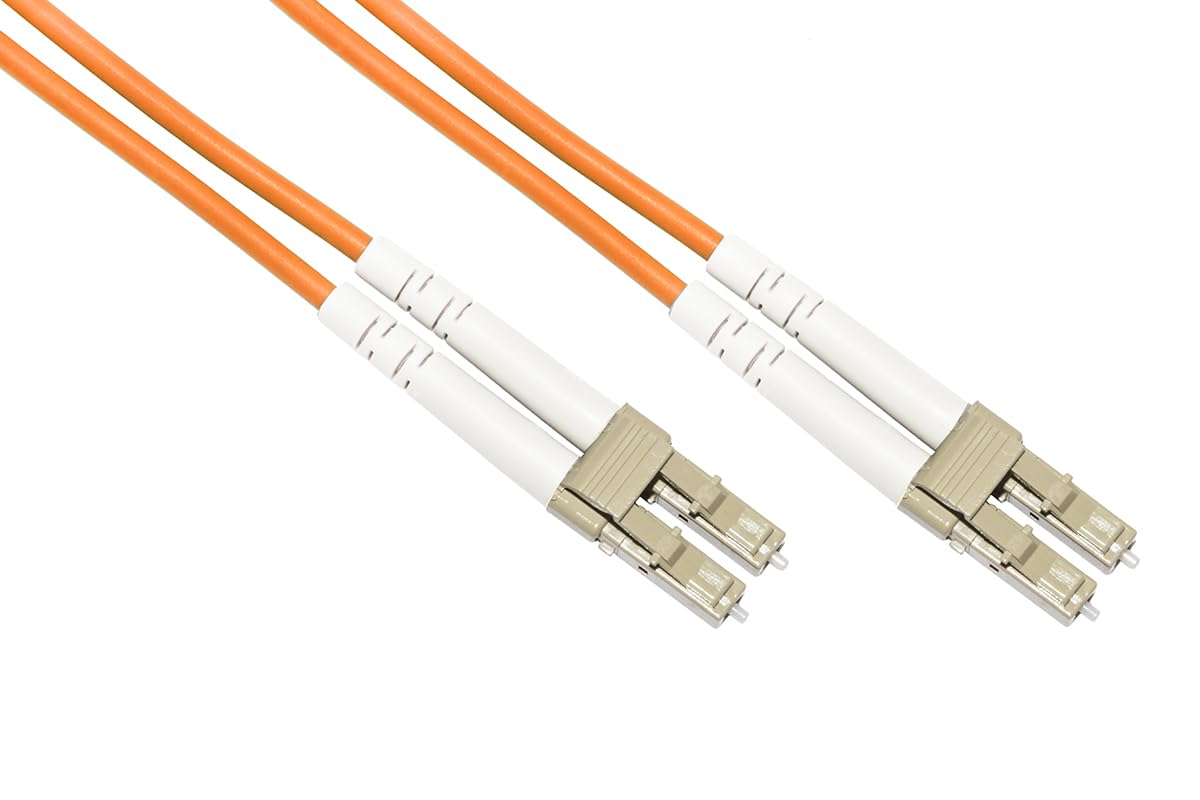 Multimode LSZH Duplex OM2 50/125 Fiber Optic Cable, LC-LC, 1 m