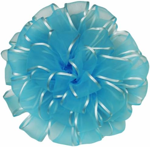 Offray Wired Edge Arabesque Craft Ribbon, 1 1/2-Inch x 9-Feet, Turquoise