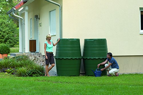 Exaco Trading Company Exaco 323001 Top Tank Commercial Rain Barrel - 345 Gallon, 61.5" High (Consumer Friendly)