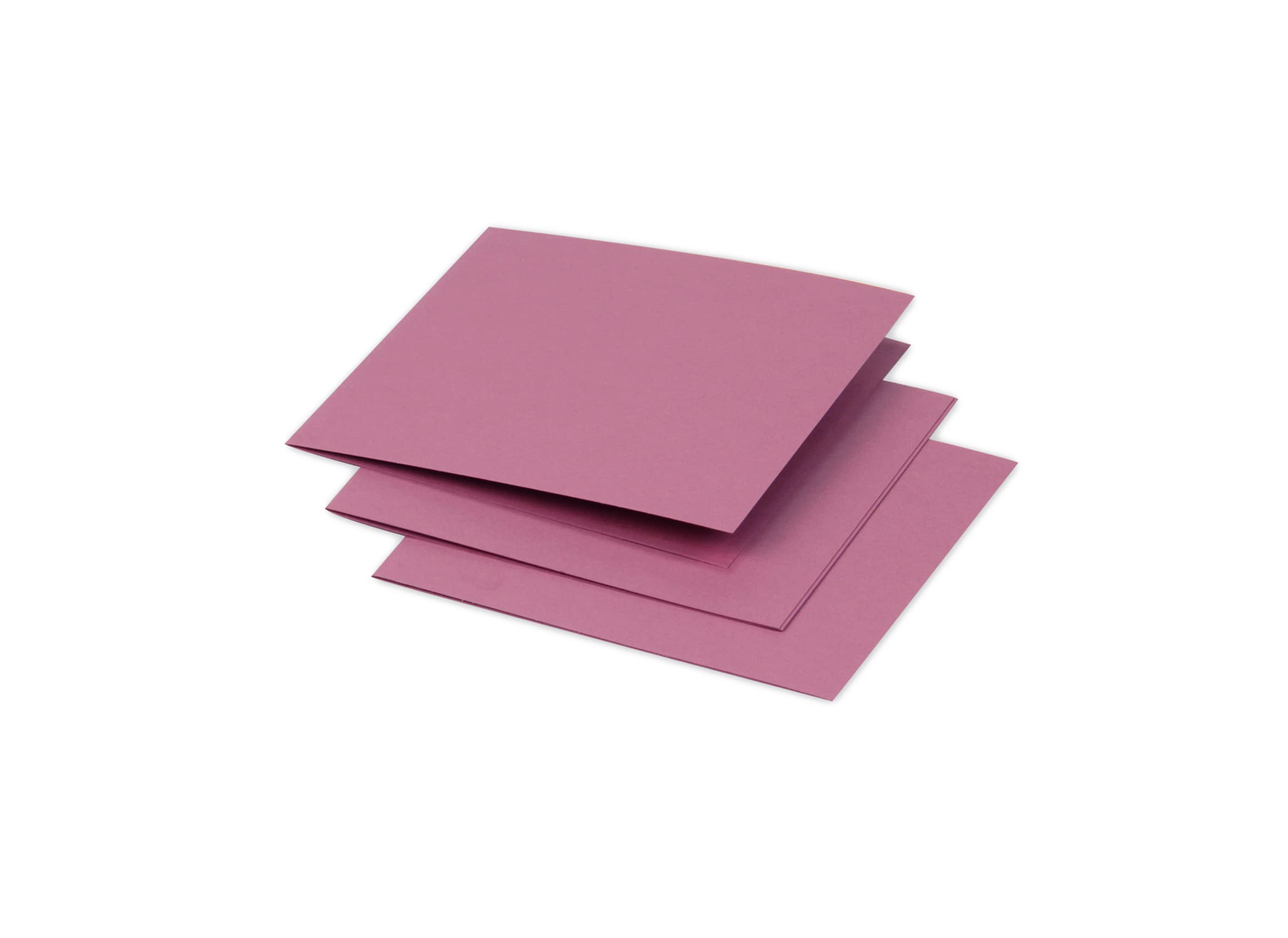 Clairefontaine 16155C Pack of 25 Double Cards Square (11.6x11.6cm) 210g/m² Colour Hydrangea Pink Invitation Events Correspondence Pollen Range Premium Paper