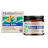 Motherlove Diaper Balm (2 oz) Organic Herbal Diaper Rash Cream—Cloth diaper Safe, Zinc Oxide- & Petroleum-Free