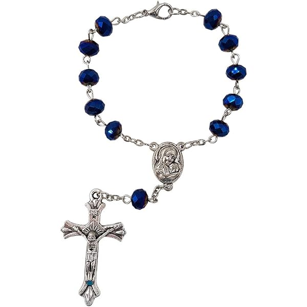 One Decade Ruby Austrian Crystal Pocket Rosary One Decade Auto Clasp Austrian Crystal ...