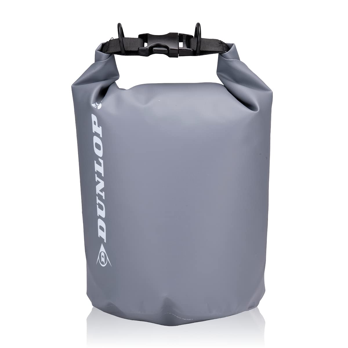 Dunlop Drybag - 5 Liter - Swimming Bag - Wet Bag Made of Durable PVC - Dust- and Waterproof Bag - Incl. Adjustable Shoulder Strap - Unisex - Grey