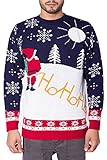 NOROZE Unisex Mens Ugly Naughty Knitted Christmas Jumper + Free HAT
