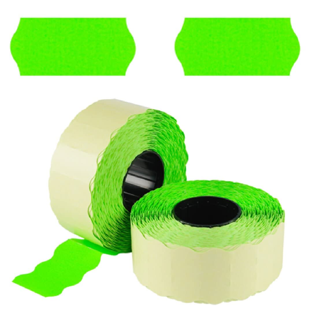 Pack of 15000 Green Labels Price Gun Labels 26x12mm CT4 and Price Gun Lynx,MX-2612
