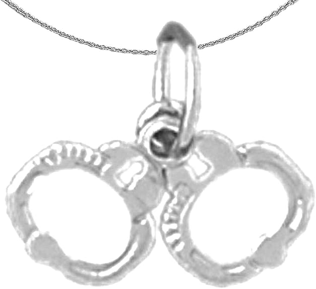 Jewels Obsession Gold Handcuffs Necklace 14K White Gold